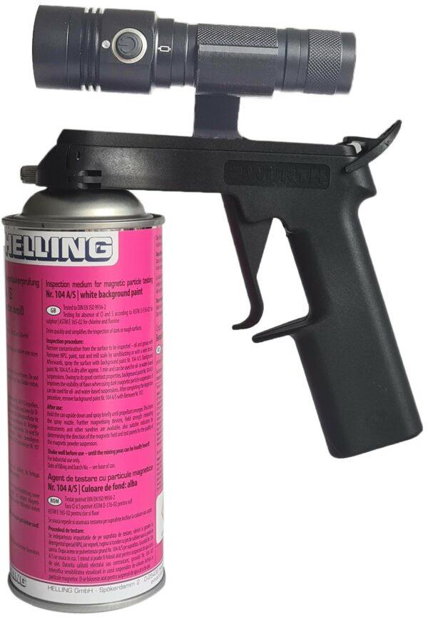 Pistol grip for a spray cans and a pocket lamp